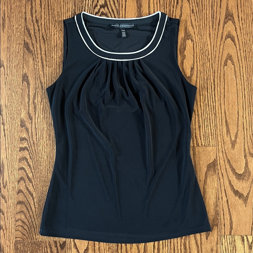 White House Black Market Black Sleeveless Blouse - Size XXS